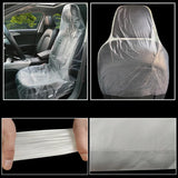 Universal car disposable plastic soft seat cover waterproof, car repair disposable seat cover