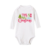 My First Christmas Reindeer Print Baby Onsies Jumpsuit