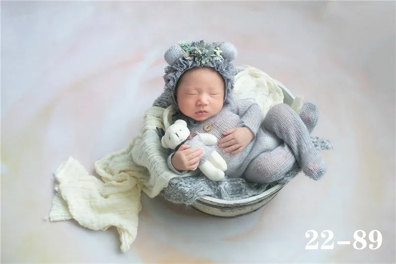 Newborn Photography Props  Newborn  Boy Girl Romper Hat Baby Romper Bodysuits Outfit  Photography  Props Clothing