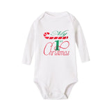 My First Christmas Reindeer Print Baby Onsies Jumpsuit