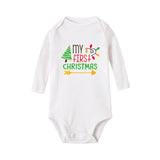 My First Christmas Reindeer Print Baby Onsies Jumpsuit