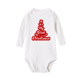 My First Christmas Reindeer Print Baby Onsies Jumpsuit