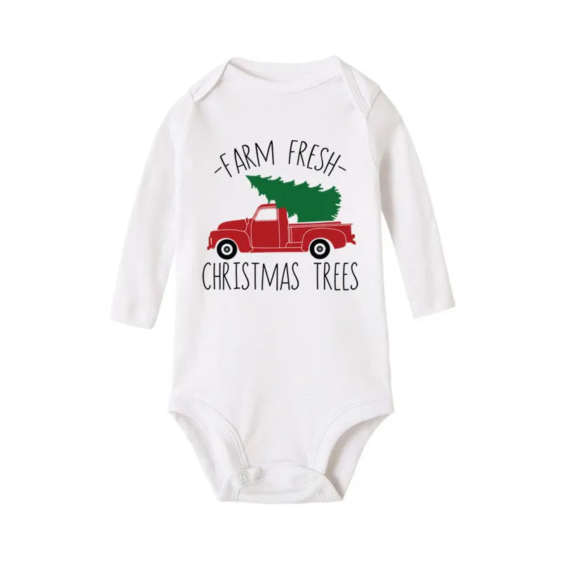 My First Christmas Reindeer Print Baby Onsies Jumpsuit