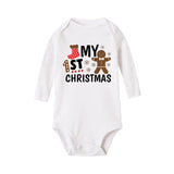 My First Christmas Reindeer Print Baby Onsies Jumpsuit