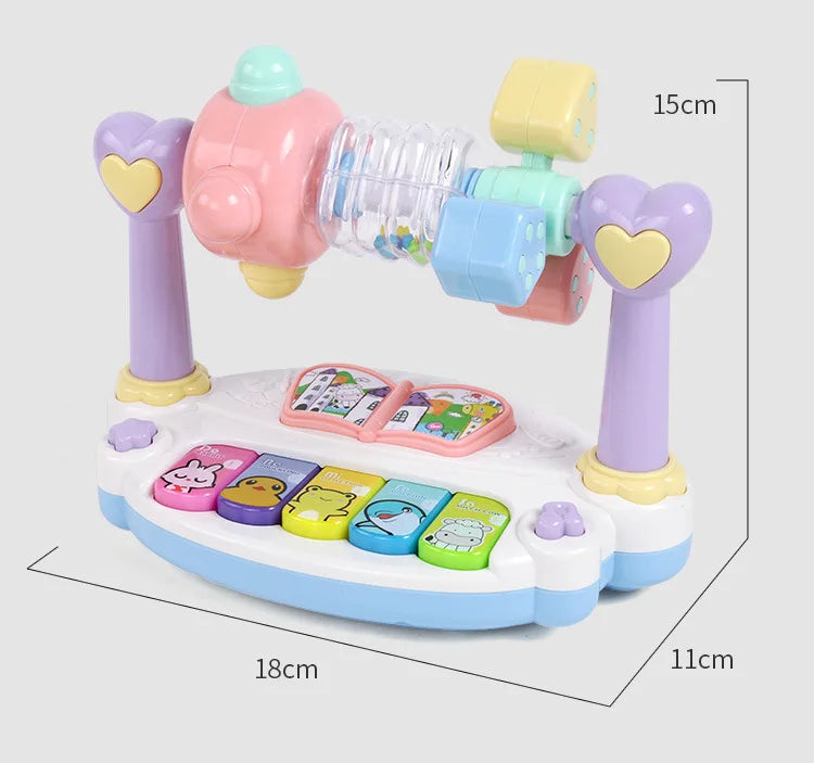 Baby Toys Rotating Music Piano with Light Sound 12 to24 Months Educational Toys Animals Sounding Keyboard Kids Playing Type Gift