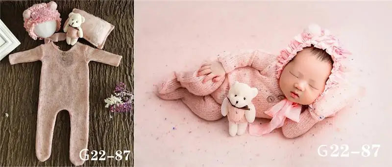 Newborn Photography Props  Newborn  Boy Girl Romper Hat Baby Romper Bodysuits Outfit  Photography  Props Clothing