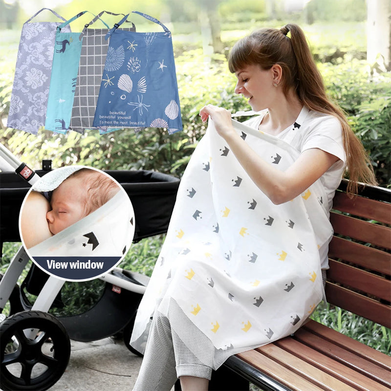 Breathable Baby Feeding Nursing Covers Mum Breastfeeding Nursing Poncho Cover Up