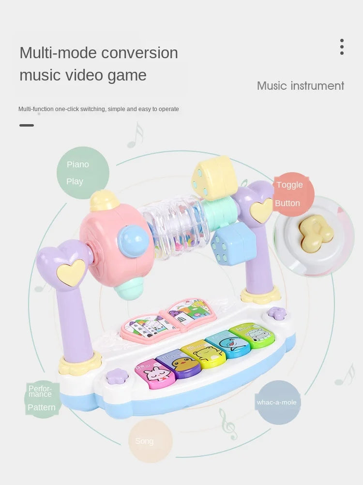 Baby Toys Rotating Music Piano with Light Sound 12 to24 Months Educational Toys Animals Sounding Keyboard Kids Playing Type Gift