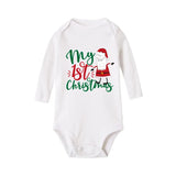 My First Christmas Reindeer Print Baby Onsies Jumpsuit