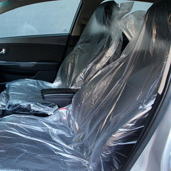 Universal car disposable plastic soft seat cover waterproof, car repair disposable seat cover