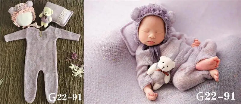 Newborn Photography Props  Newborn  Boy Girl Romper Hat Baby Romper Bodysuits Outfit  Photography  Props Clothing