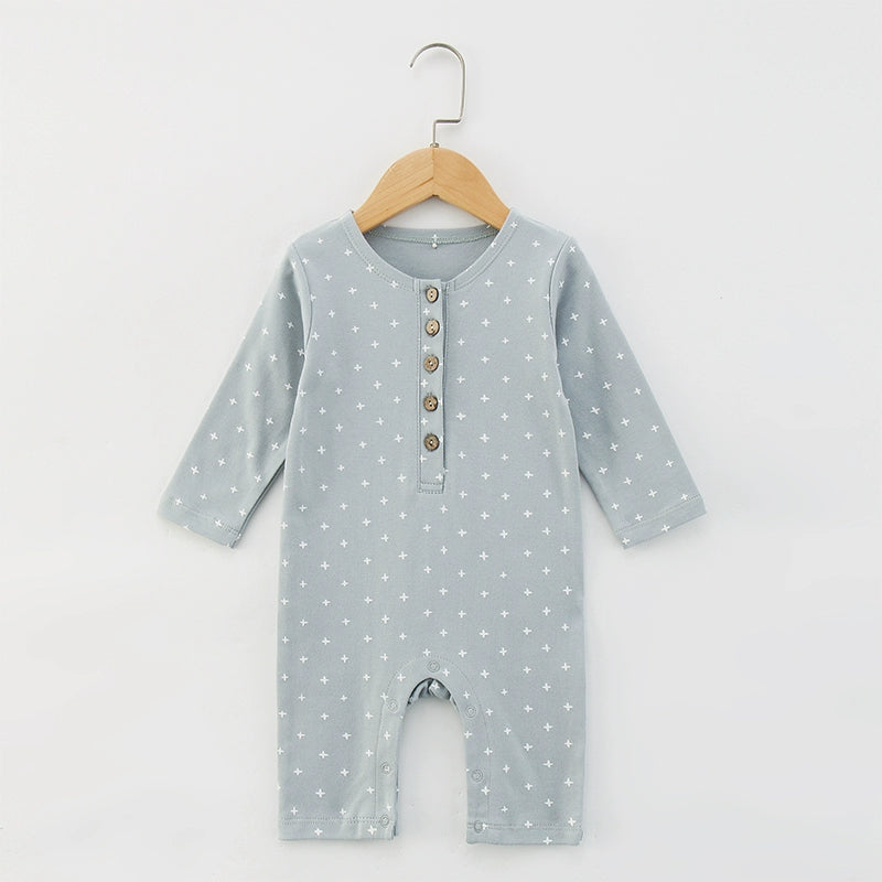 Nordic Style Cotton Spring and Autumn Baby Boy Base Bodysuit