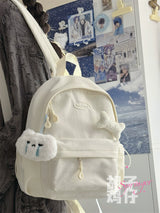 Backpack Pure Color All-Matching Female Mini Casual Small Bookbag