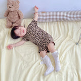 Stylish Comfortable Casual Leopard Print Baby Rompers Cute Summer Wear for Girls and Boys Soft Cotton One-Piece Bodysuit 0-24M