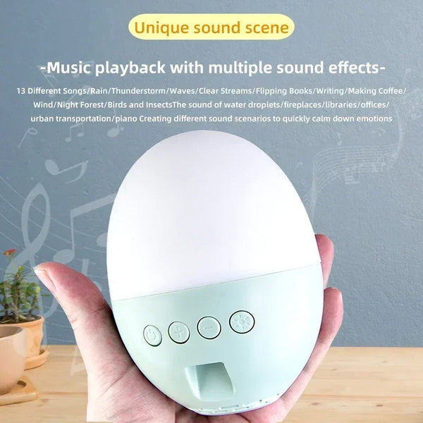 Portable Bluetooth Speaker Baby Soother Music RGB Mood Light Lullaby Sleep White Noise Wireless Bass Soundbar Player Headphones