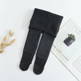 girls pantyhose autumn and winter fleece warm thickened flat kids leggings dance