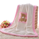 Baby Blanket Winter Coral Velvet Soft Skin Kid Sleeping Sheets Baby Stroller Windproof Warm Bear Multi-functional Cover Blanket