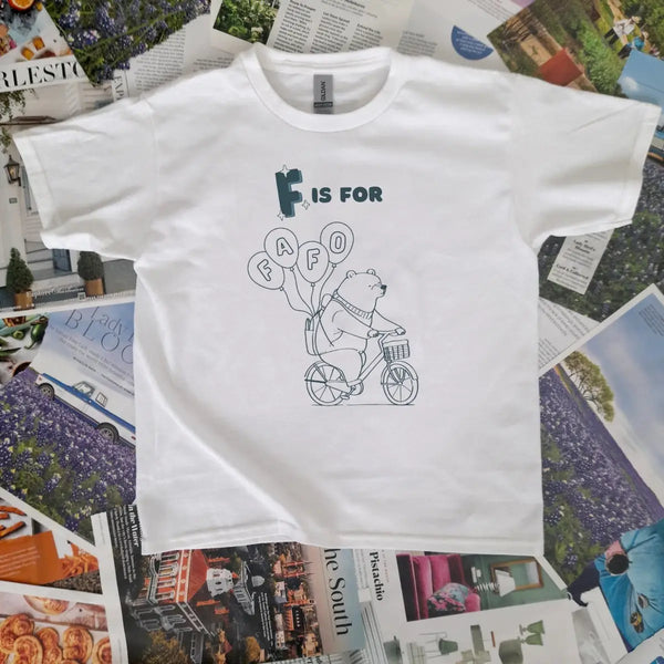 Fafo Bear Baby T Shirt Grunge Clowncore Weirdcore Clothing Soft Kidcore Funny Y2K Meme Crop Top