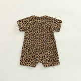 Stylish Comfortable Casual Leopard Print Baby Rompers Cute Summer Wear for Girls and Boys Soft Cotton One-Piece Bodysuit 0-24M