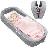 Portable 2-in-1 Toddler Travel Bed Folding Floor Cot Sleeping and Storage Holster Lightweight and Breathable With Exclusive