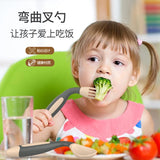 Utensils Baby Fruit Fork Spoon Elbow Spoon PP Soft Head Children's Feeding Training Tableware Set