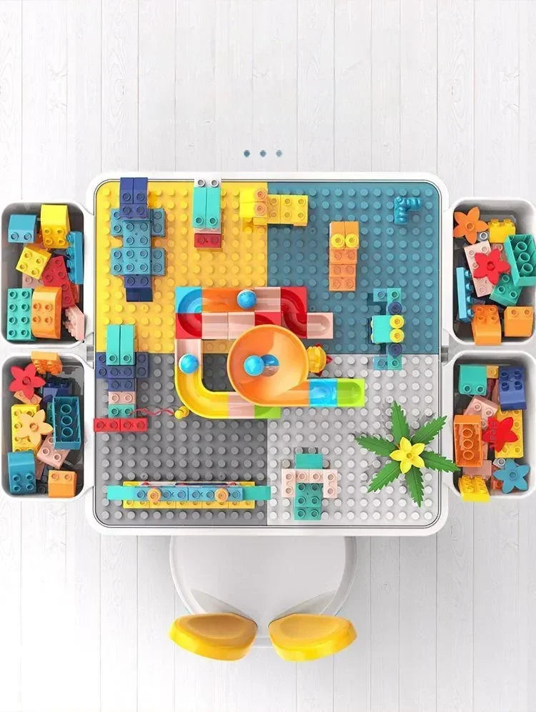 40cm Building Block Table Large Size Particle Assembled Puzzle Children's Puzzle Toy Baby's Multi-function Game Table Gift