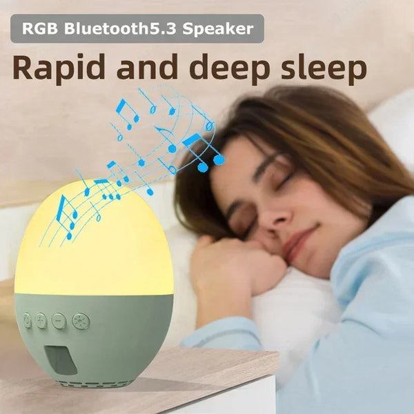 Portable Bluetooth Speaker Baby Soother Music RGB Mood Light Lullaby Sleep White Noise Wireless Bass Soundbar Player Headphones