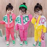 New Arrival Hot Kid Tracksuit Boys Girls Clothing Sets Fashion Casual Long Sleeve Letter Zipper Oufit Infant Clothes Baby Pants