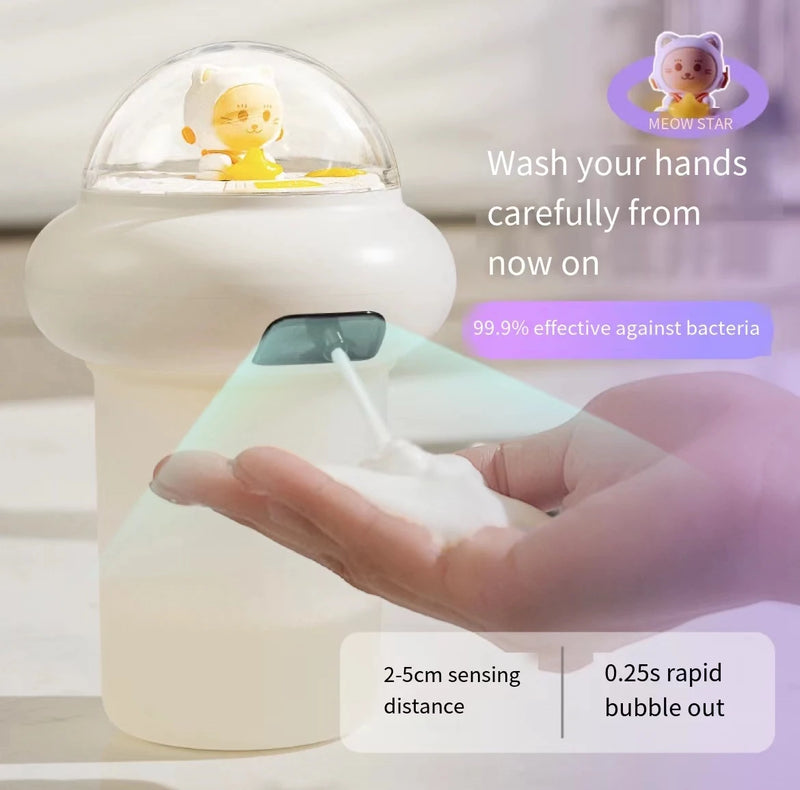 Smart Automatic Sensor Hand Sanitizer Household Foam Hand Sanitizer  With Ambient Night Light  Portable  USB Charging