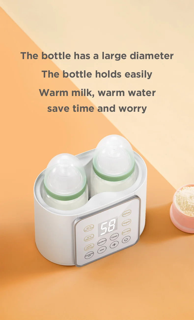 Portable Milk Warming Baby Bottle Warmer And Sterilizer Smart Double Formula Milk Feeding Bottle Warmer