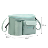 Baby Stroller Organizer Bag Waterproof Nylon Large Capacity Bottle Holder Pocket Mummy Bag Nappy Diaper Bag For Trip