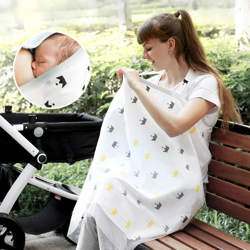 Breathable Baby Feeding Nursing Covers Mum Breastfeeding Nursing Poncho Cover Up