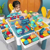 40cm Building Block Table Large Size Particle Assembled Puzzle Children's Puzzle Toy Baby's Multi-function Game Table Gift