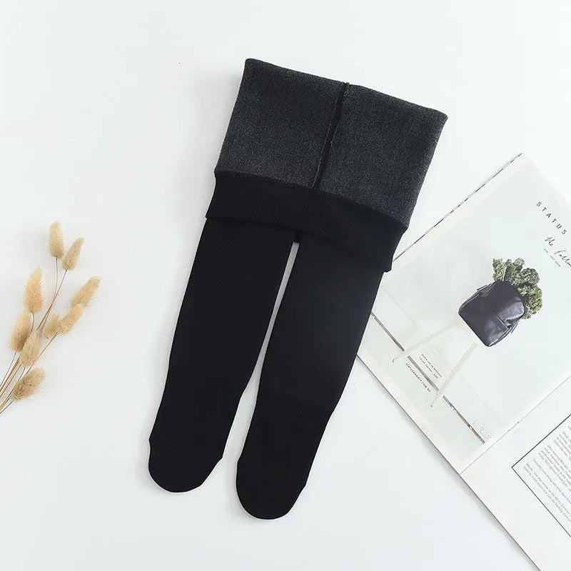 girls pantyhose autumn and winter fleece warm thickened flat kids leggings dance