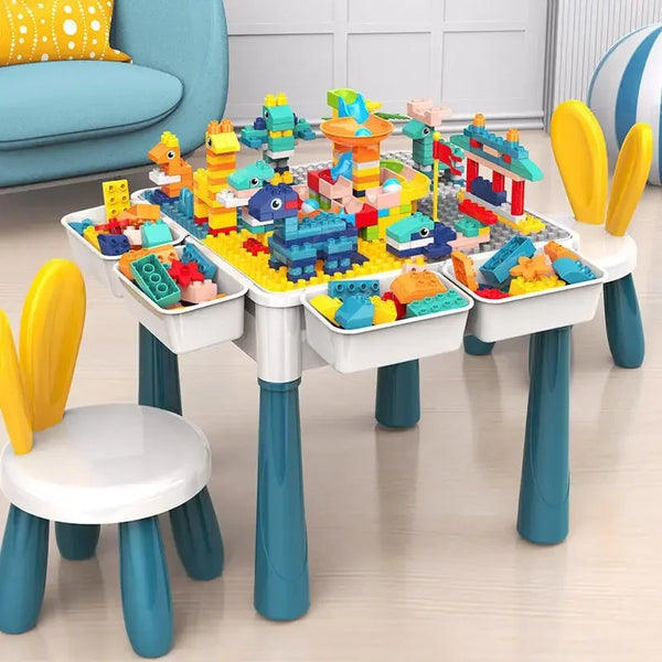 40cm Building Block Table Large Size Particle Assembled Puzzle Children's Puzzle Toy Baby's Multi-function Game Table Gift