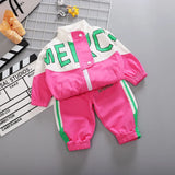 New Arrival Hot Kid Tracksuit Boys Girls Clothing Sets Fashion Casual Long Sleeve Letter Zipper Oufit Infant Clothes Baby Pants