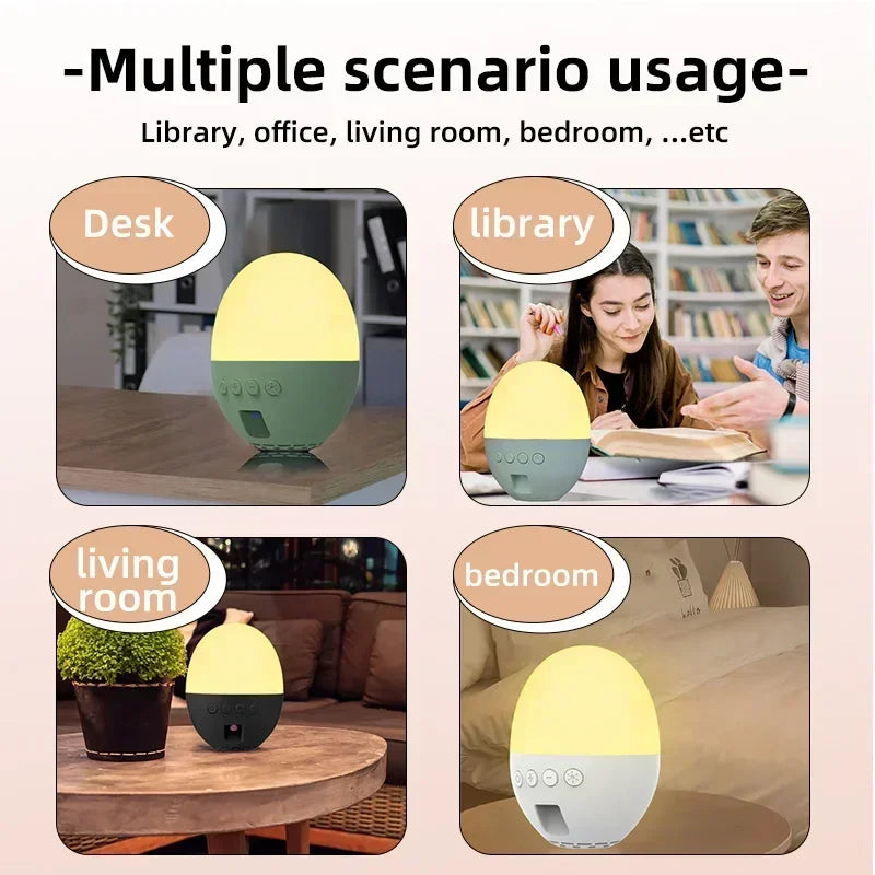 Portable Bluetooth Speaker Baby Soother Music RGB Mood Light Lullaby Sleep White Noise Wireless Bass Soundbar Player Headphones