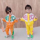 New Arrival Hot Kid Tracksuit Boys Girls Clothing Sets Fashion Casual Long Sleeve Letter Zipper Oufit Infant Clothes Baby Pants