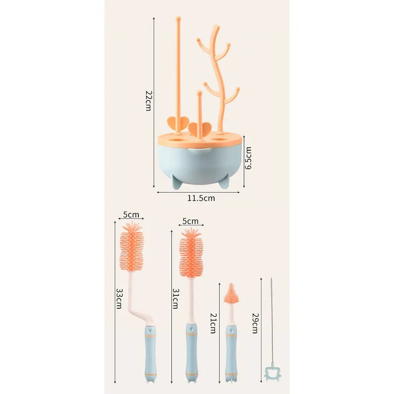 Portable 6 in 1 Baby Bottle Cleaner