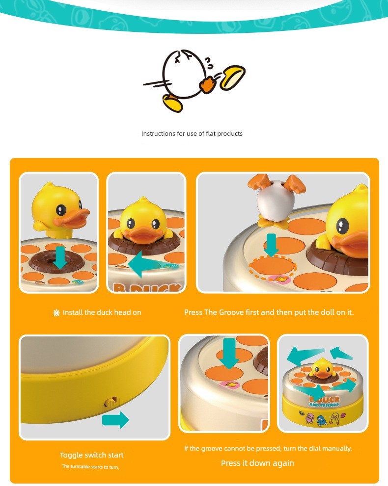 Small Yellow Duck Concentration Training Magnetic Fishing Bounce