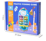 Kids' Animal Fishing Toys Montessori Wooden Magnetic Fishing Game Cartoon Fishing Rod Educational Toys for Kids Christmas Gift