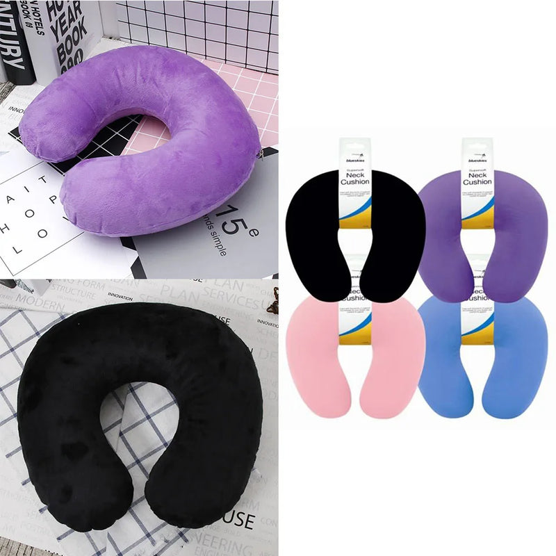 U-shaped Travel Pillow Car Air Flight Office Inflatable Neck Pillow