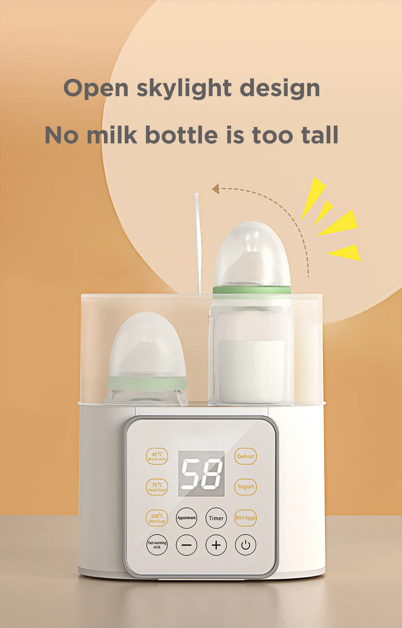 Portable Milk Warming Baby Bottle Warmer And Sterilizer Smart Double Formula Milk Feeding Bottle Warmer