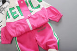 New Arrival Hot Kid Tracksuit Boys Girls Clothing Sets Fashion Casual Long Sleeve Letter Zipper Oufit Infant Clothes Baby Pants