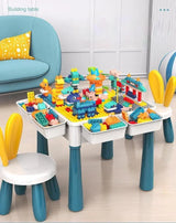 40cm Building Block Table Large Size Particle Assembled Puzzle Children's Puzzle Toy Baby's Multi-function Game Table Gift