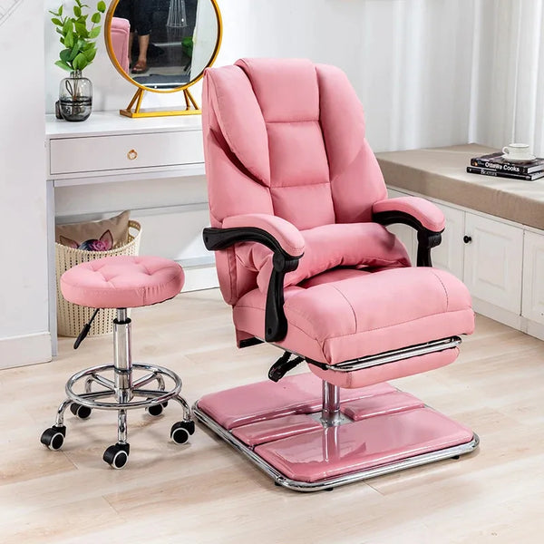 Barbershop Luxury Salon Chair Leather Vintage Portable Reclinable Salon Chair