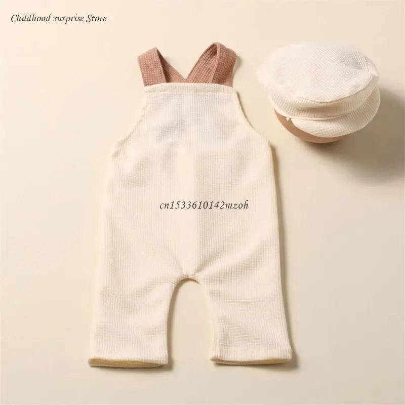 Infant Photography Props Hat & Suspender Pants Photo Suit Photostudio Props Universal Newborn Costume Shower Dropship