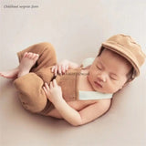 Infant Photography Props Hat & Suspender Pants Photo Suit Photostudio Props Universal Newborn Costume Shower Dropship