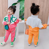 New Arrival Hot Kid Tracksuit Boys Girls Clothing Sets Fashion Casual Long Sleeve Letter Zipper Oufit Infant Clothes Baby Pants