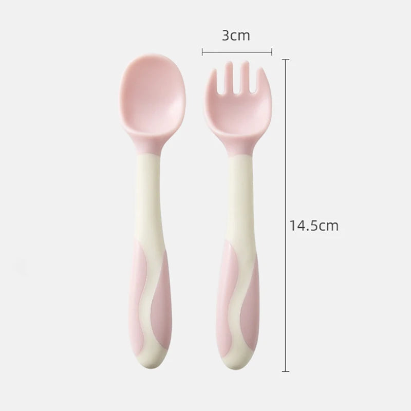 2Pcs/set Food Feeding Tableware Cutlery Utensil